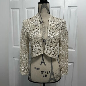 Gold Flecked Cropped  Cardigan